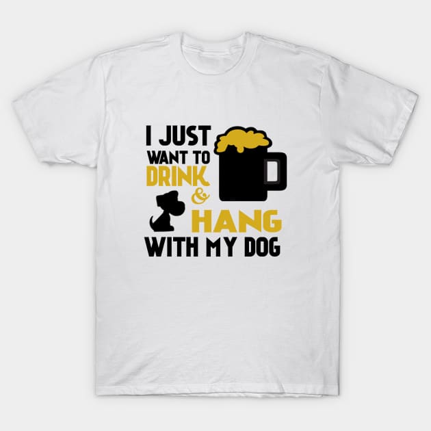 Beer And My Dog T-Shirt by RobertDan